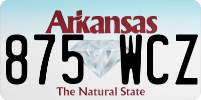 AR license plate 875WCZ