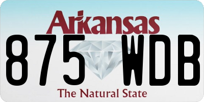 AR license plate 875WDB