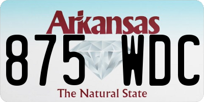 AR license plate 875WDC
