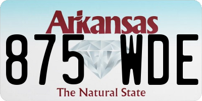 AR license plate 875WDE