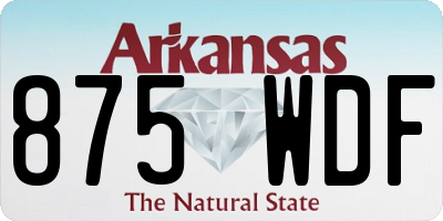 AR license plate 875WDF