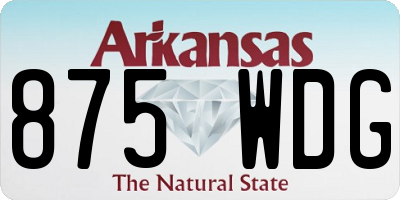 AR license plate 875WDG