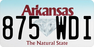 AR license plate 875WDI