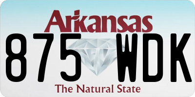 AR license plate 875WDK