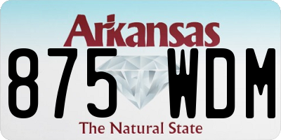 AR license plate 875WDM