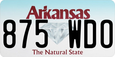 AR license plate 875WDO