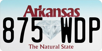 AR license plate 875WDP