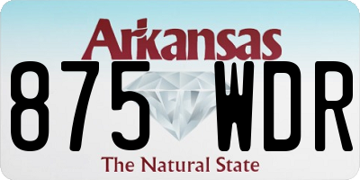 AR license plate 875WDR