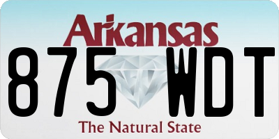 AR license plate 875WDT