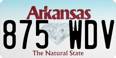 AR license plate 875WDV