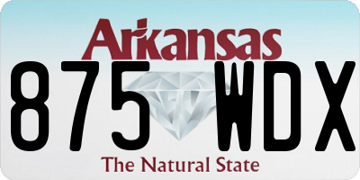 AR license plate 875WDX