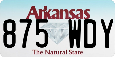 AR license plate 875WDY