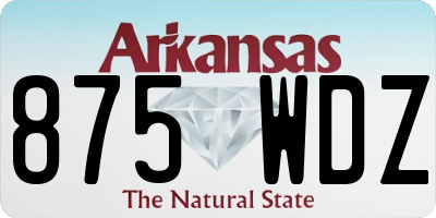 AR license plate 875WDZ