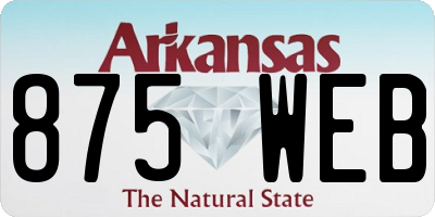 AR license plate 875WEB