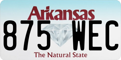 AR license plate 875WEC