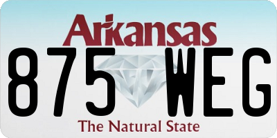 AR license plate 875WEG
