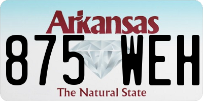 AR license plate 875WEH