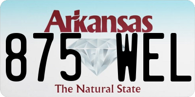 AR license plate 875WEL