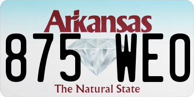AR license plate 875WEO