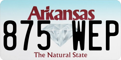 AR license plate 875WEP