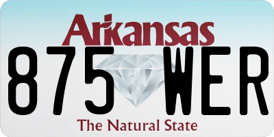 AR license plate 875WER