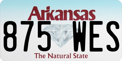 AR license plate 875WES