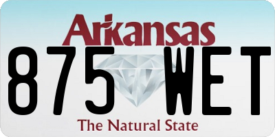 AR license plate 875WET