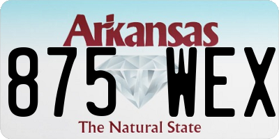 AR license plate 875WEX