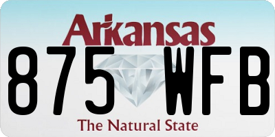 AR license plate 875WFB