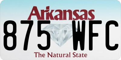AR license plate 875WFC