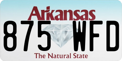 AR license plate 875WFD