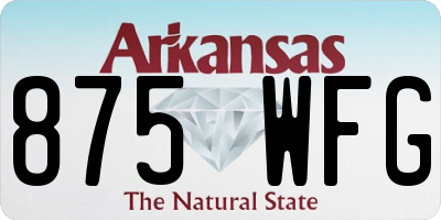 AR license plate 875WFG