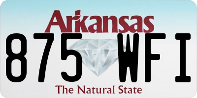 AR license plate 875WFI