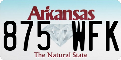 AR license plate 875WFK