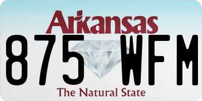 AR license plate 875WFM