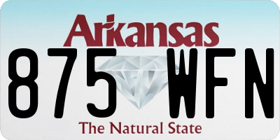 AR license plate 875WFN