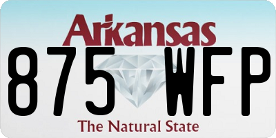 AR license plate 875WFP