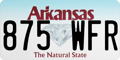 AR license plate 875WFR