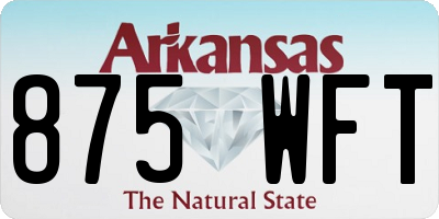AR license plate 875WFT