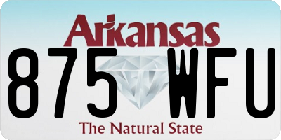 AR license plate 875WFU