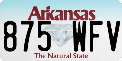 AR license plate 875WFV