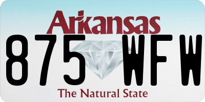 AR license plate 875WFW