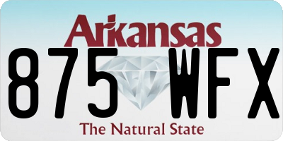 AR license plate 875WFX