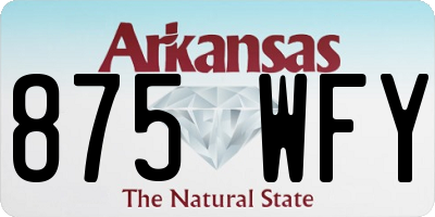 AR license plate 875WFY