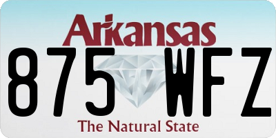 AR license plate 875WFZ