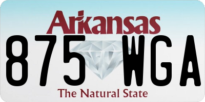 AR license plate 875WGA