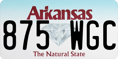 AR license plate 875WGC