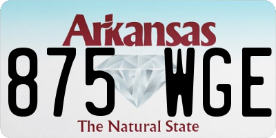 AR license plate 875WGE