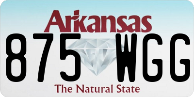 AR license plate 875WGG
