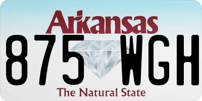 AR license plate 875WGH